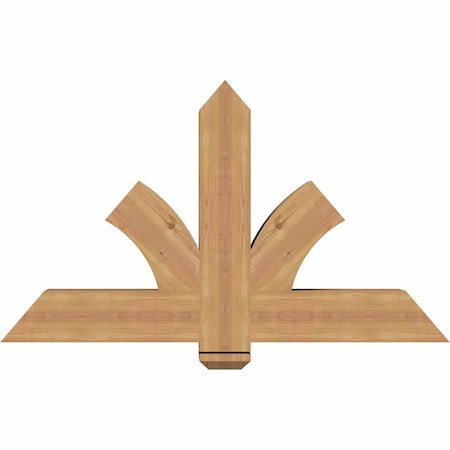 Ekena Millwork Redmond Smooth Timber Gable Bracket, Western Red Cedar, 48"W x 28"H x 5 1/2"D x 5 1/2"F, 14/12 Pitch GBW048X28X0606RED00SWR